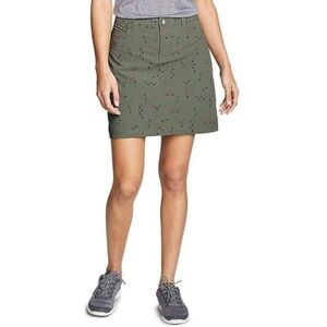 NEW Olive Green Print Sz 6 Stretchy Athletic ADVENTURER 2.0 Skort EDDIE BAUER